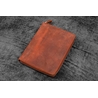 Galen Leather Galen Leather Portapenne in Pelle 5 Posti con Notebook A6 Crazy Horse Orange