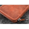 Galen Leather Galen Leather Zippered 10 Slots Pen Case Crazy Horse Orange
