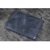 Galen Leather Galen Leather Zippered Writer's Bank Bag Crazy Horse Navy Blue
