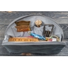 Galen Leather Galen Leather Lunar Makeup Bag Crazy Horse Smoky