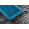 Galen Leather Galen Leather Zippered 3 Slots Pen Case Crazy Horse Ocean Blue