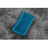 Galen Leather Galen Leather Zippered 3 Slots Pen Case Crazy Horse Ocean Blue