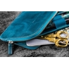 Galen Leather Galen Leather Slip-N-Zip 4 Slots Zippered Pen Pouch Crazy Horse Ocean Blue