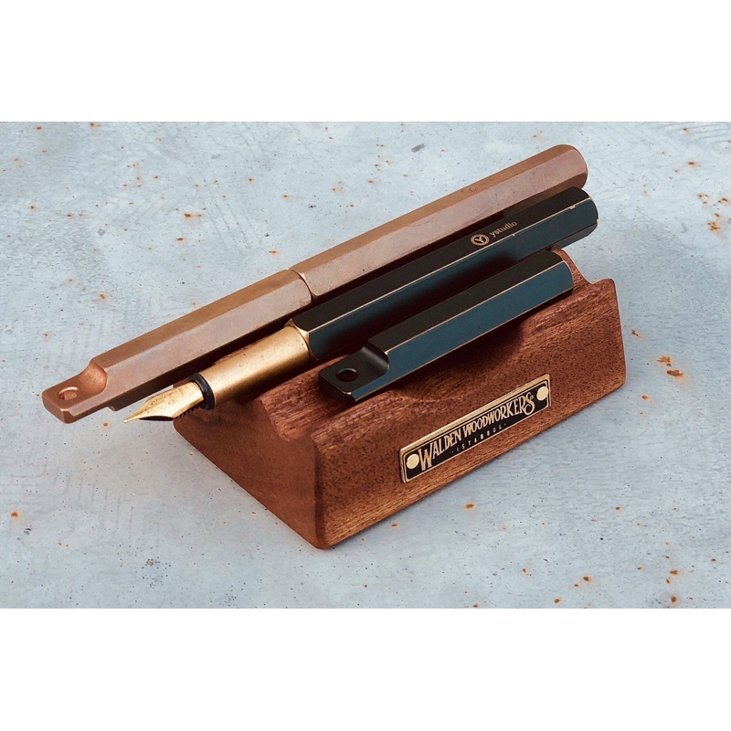 Galen Leather Galen Leather The Pen Rest Wooden Pen Stand Mahogany