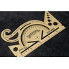 Galen Leather Galen Leather Brass Combine Tool Righello Multiuso in Ottone - Pollici