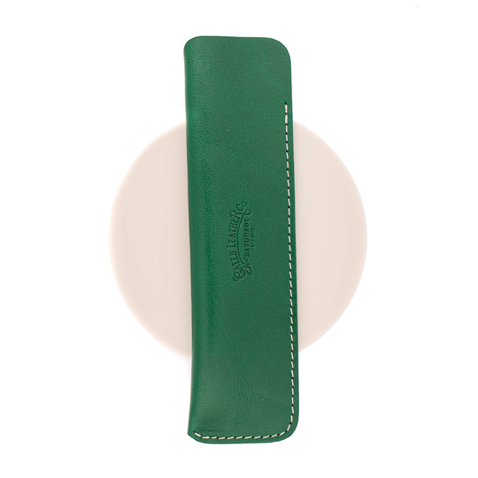 Galen Leather Portapenne in Pelle 1 Posto Verde
