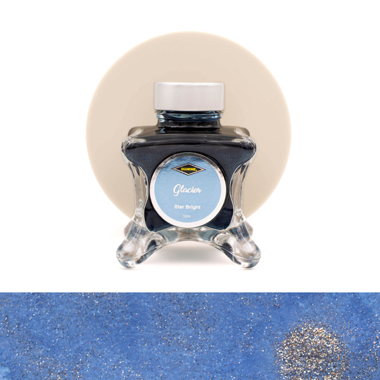 Diamine Inkvent Glacier Ink Bottle 50 ml Purple Edition Star Bright