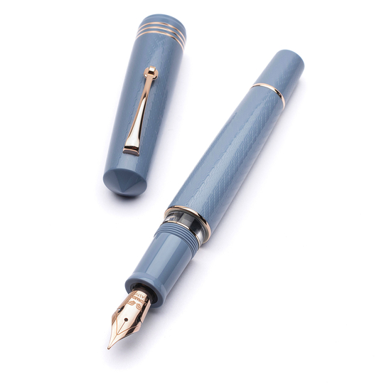 Leonardo Momento Zero Grande 2.0 The Art of Guillochè Fountain Pen Indigo & Rose Gold 14k