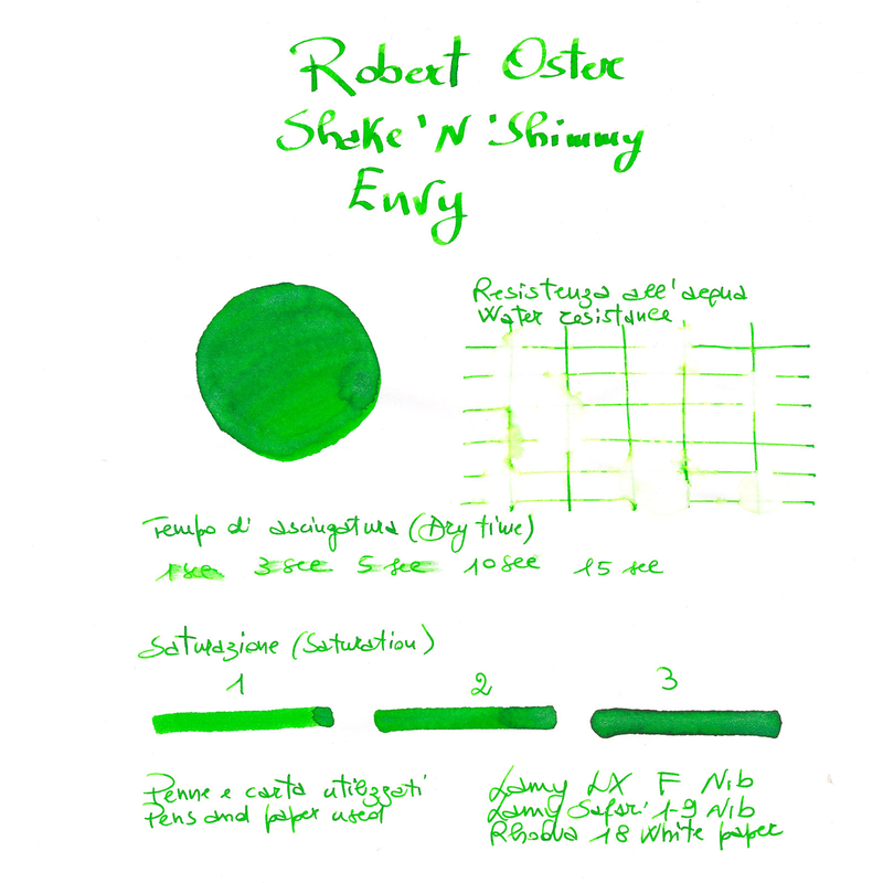Robert Oster Shake 'N' Shimmy Envy Ink Bottle 50 ml