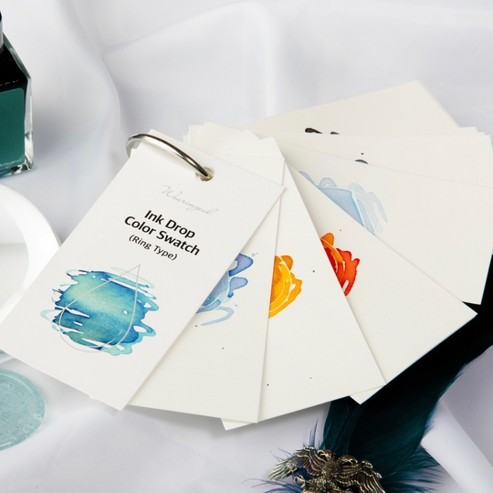 Wearingeul Carte per Prove di Inchiostro con Anello Ink Drop