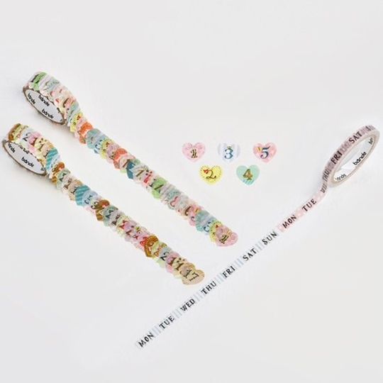 Bande Washi Tape Date & Day Sweet Days