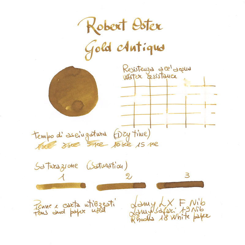 Robert Oster Gold Antiqua Ink Bottle 50 ml