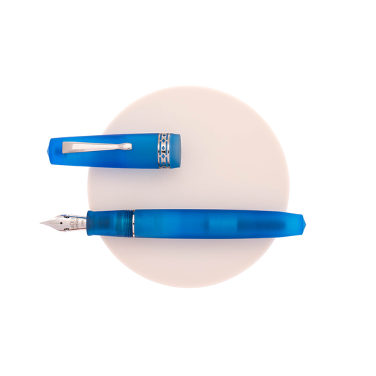 Radius Settimo Fountain Pen Frosted Blue & Rhodium