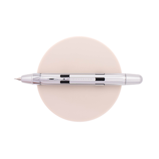 Nahvalur Eclipse Penna Stilografica Pure Silver