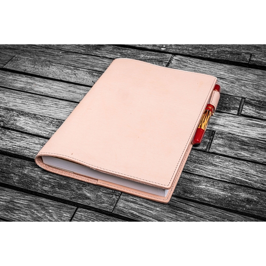 Galen Leather Slim Notebook Cover A5 Undyed