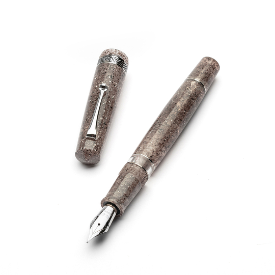 Leonardo Momento Magico Penna Stilografica Sabbia di Mare & Rodio 14k
