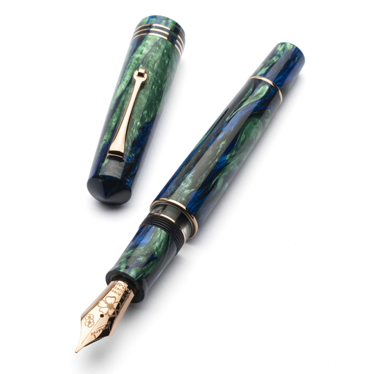 Leonardo Momento Zero Grande 2.0 Penna Stilografica Fiordaliso Blu Pennino 8