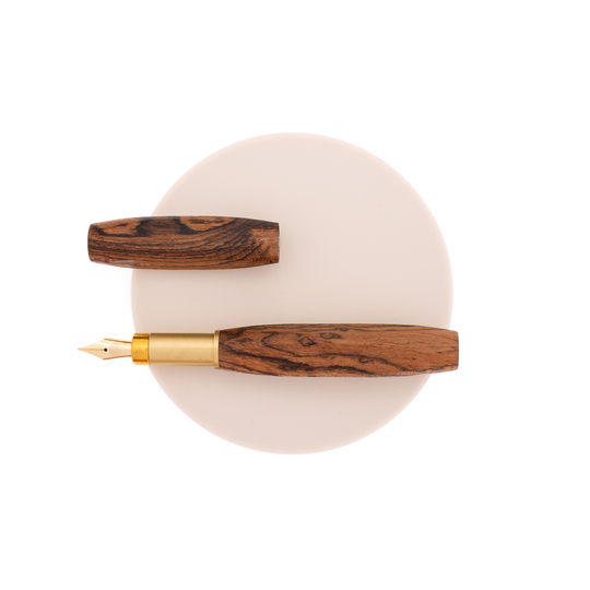 Wancher Sekai Densho 4 Facets Fountain Pen Tigerwood