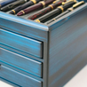 Toyooka Craft Toyooka Craft Fountain Pen Box for 40 Pens Hinoki Blue