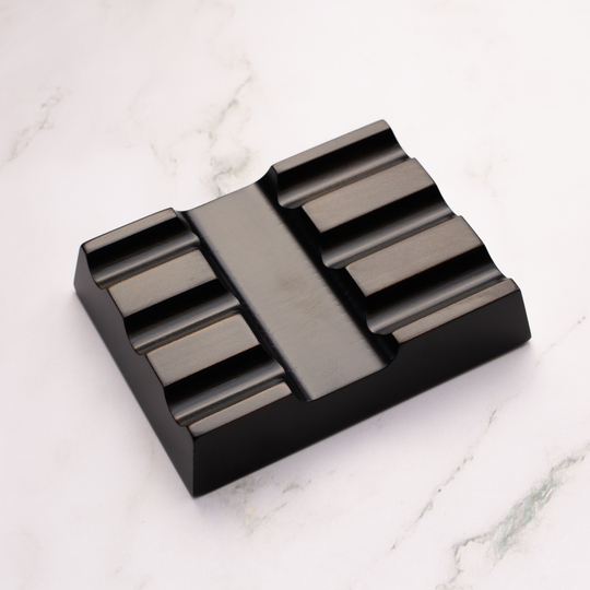 Toyooka Craft Pen Rest Portapenne in Legno 3 Posti Hinoki Black