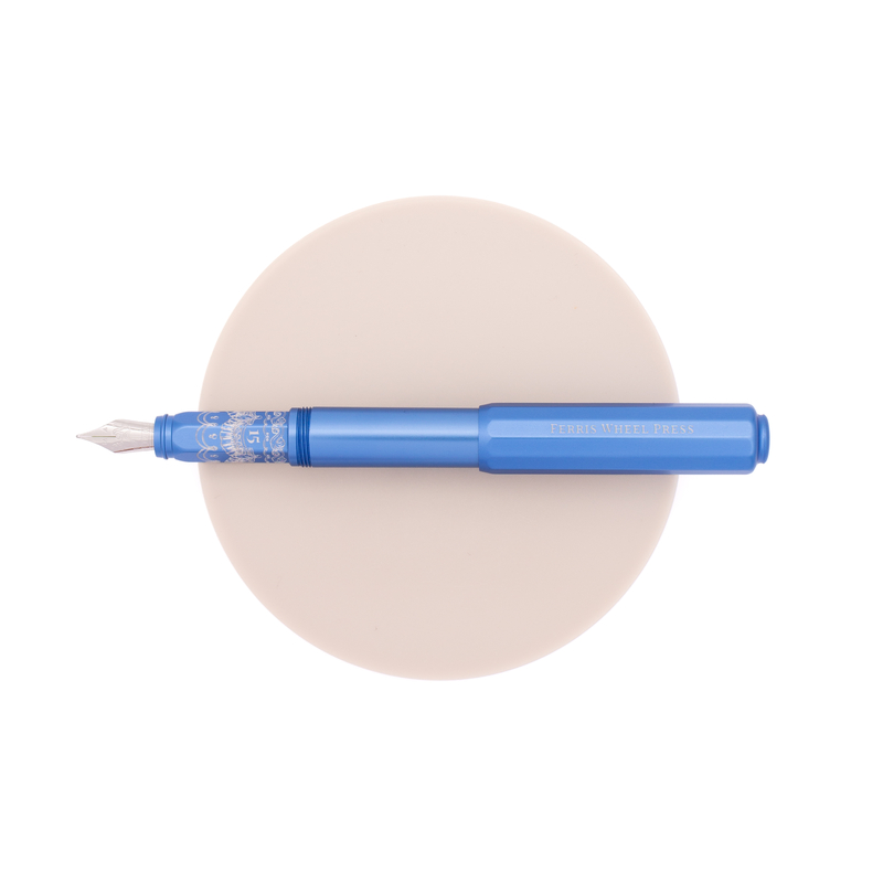 Ferris Wheel Press Ferris Wheel Press Aluminum Carousel Fountain Pen Blue Revelry Limited Edition