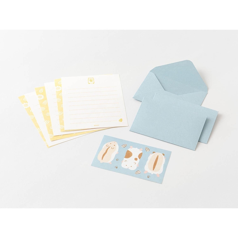 Midori Midori Mini Letter Set with Stickers Hungry Hamster