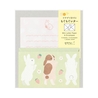 Midori Midori Set Carta da Lettere con Adesivi Hungry Rabbit