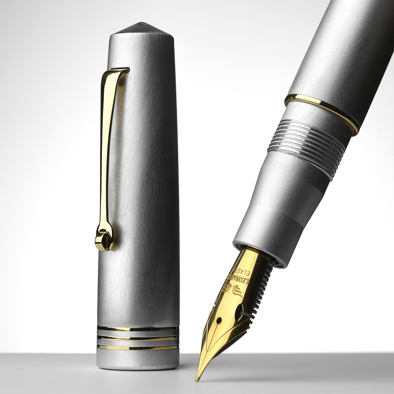 Leonardo Officina Italiana Leonardo Momento Zero Penna Stilografica Alumina & Oro Edizione Limitata