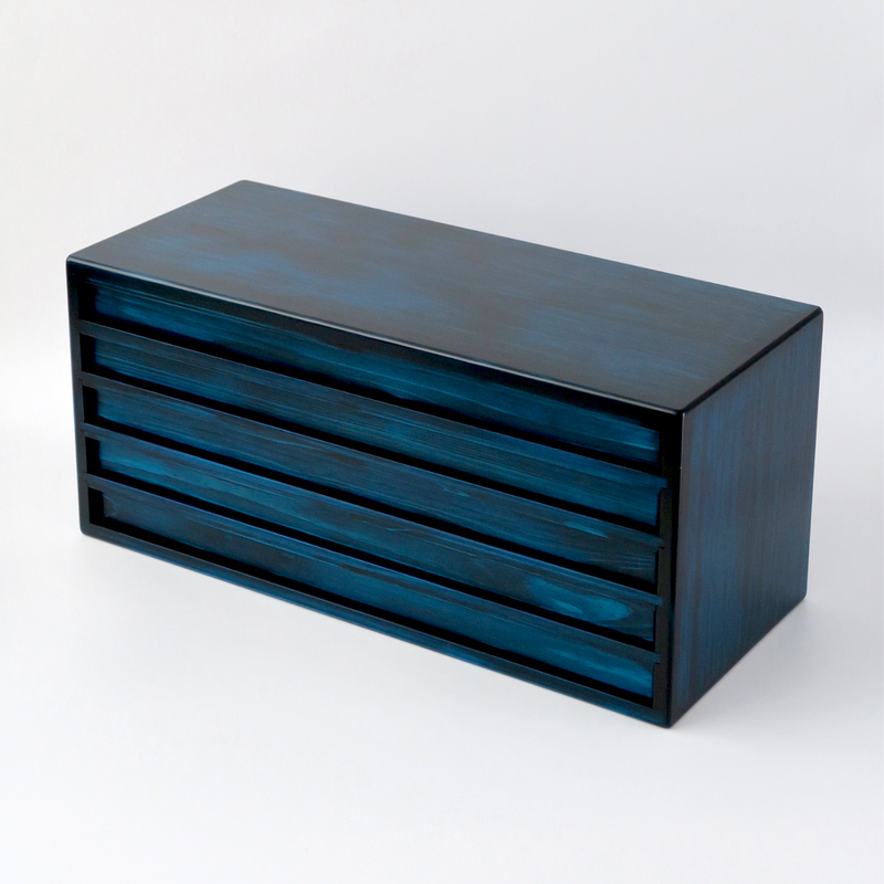 Toyooka Craft Toyooka Craft Portapenne in Legno 100 Posti Hinoki Blue