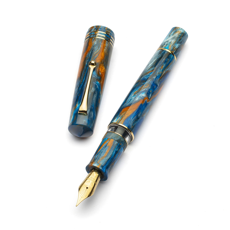 Leonardo Officina Italiana Leonardo Momento Zero Grande 2.0 Fountain Pen Ocean Sunrise No. 6 Nib