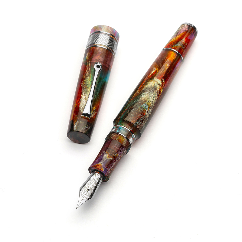Leonardo Officina Italiana Leonardo Supernova Fountain Pen Primary Manipulation 5 & Rhodium Limited Edition