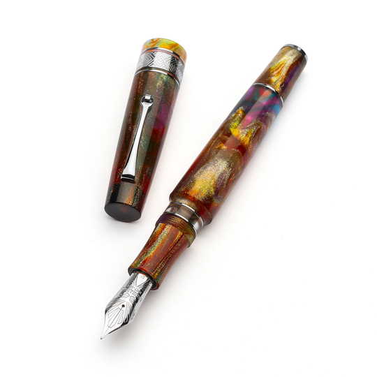 Leonardo Supernova Fountain Pen Primary Manipulation 5 & Rhodium Nib No. 8 Limited Edition