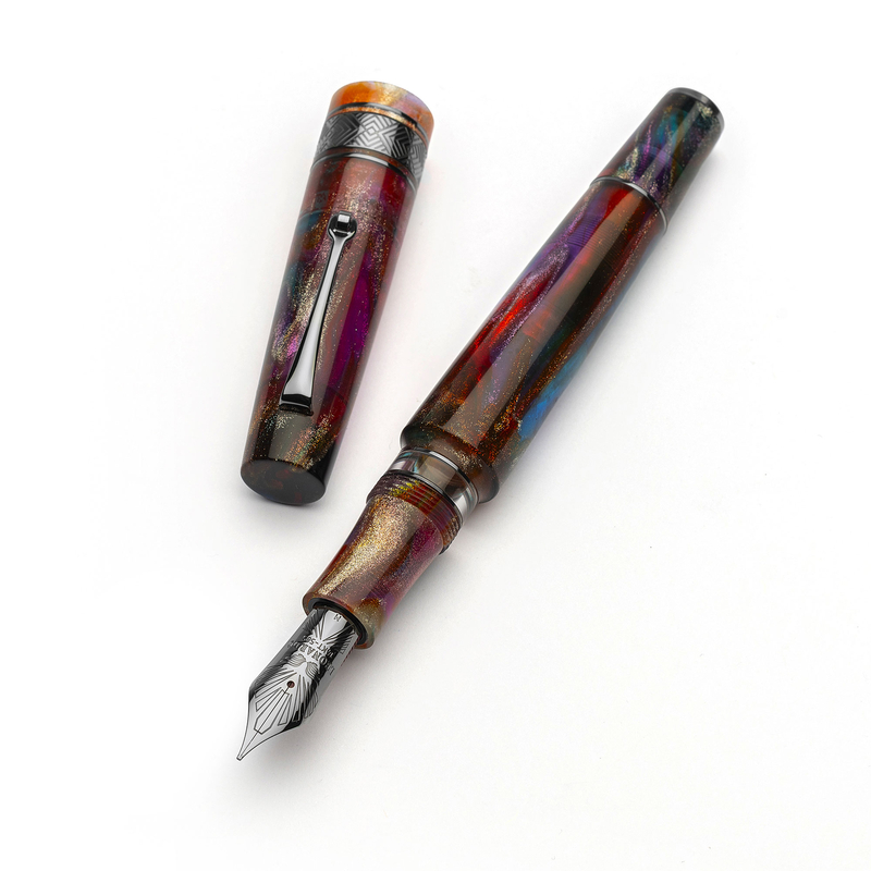 Leonardo Officina Italiana Leonardo Supernova Fountain Pen Primary Manipulation 5 & Ruthenium Nib No. 8 Limited Edition