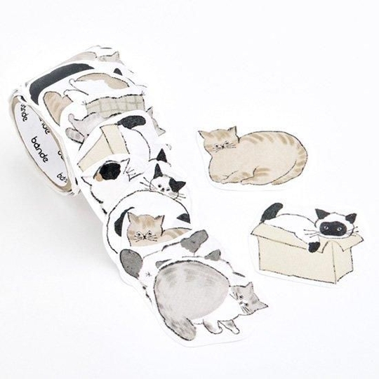 Bande Writable Sticker Roll Yuru Neko Memo