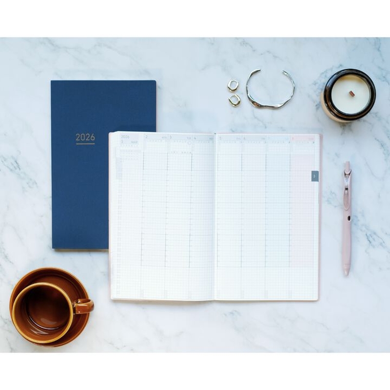 Kokuyo Kokuyo Jibun Techo Lite 2026 A5 Slim Navy