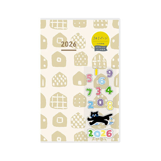 Kokuyo Jibun Techo Days Agenda 2026 A5 Slim SOU.SOU Ivory