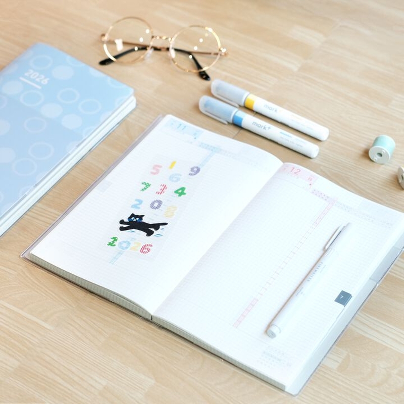 Kokuyo Kokuyo Jibun Techo Days mini Agenda 2026 B6 Slim SOU.SOU Pink