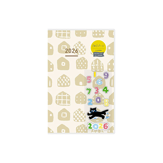 Kokuyo Jibun Techo Days mini Agenda 2026 B6 Slim SOU.SOU Ivory