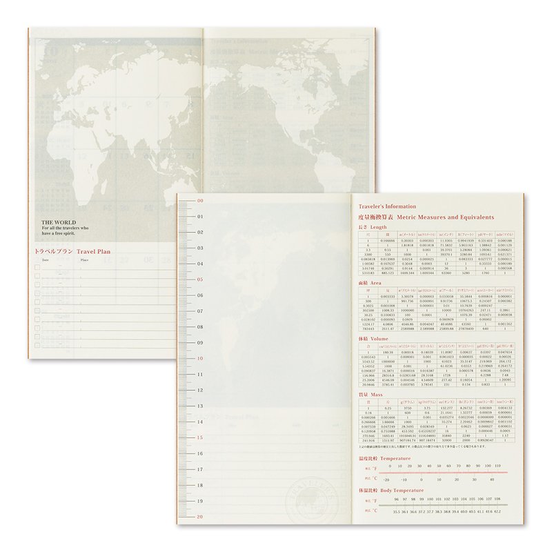 Traveler's Company Traveler's Notebook Refill 2026 Monthly Diary Regular Size