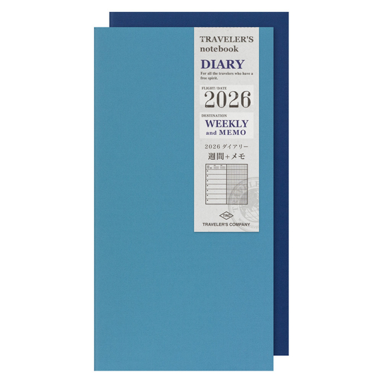 Traveler's Notebook Agenda 2026 Settimanale con Memo Regular Size