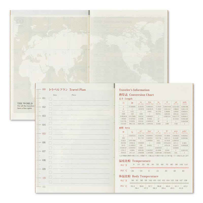 Traveler's Company Traveler's Notebook Refill 2026 Monthly Diary Passport Size