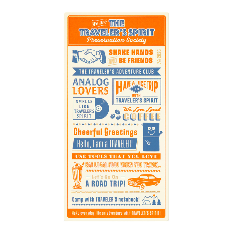 Traveler's Company Traveler's Notebook Sottopagina Regular Size 2026 in Edizione Limitata