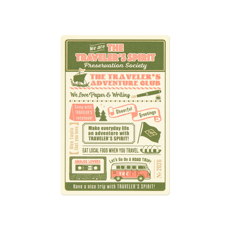 Traveler's Company Traveler's Notebook Plastic Sheet Underlay Passport Size 2026 Limited Edition
