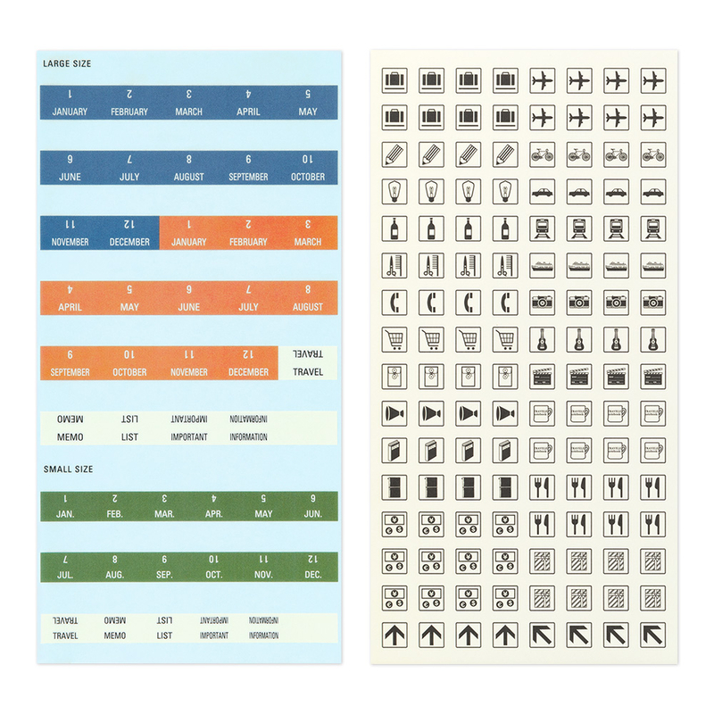 Traveler's Company Traveler's Notebook Customize Sticker Set for 2026 Diary