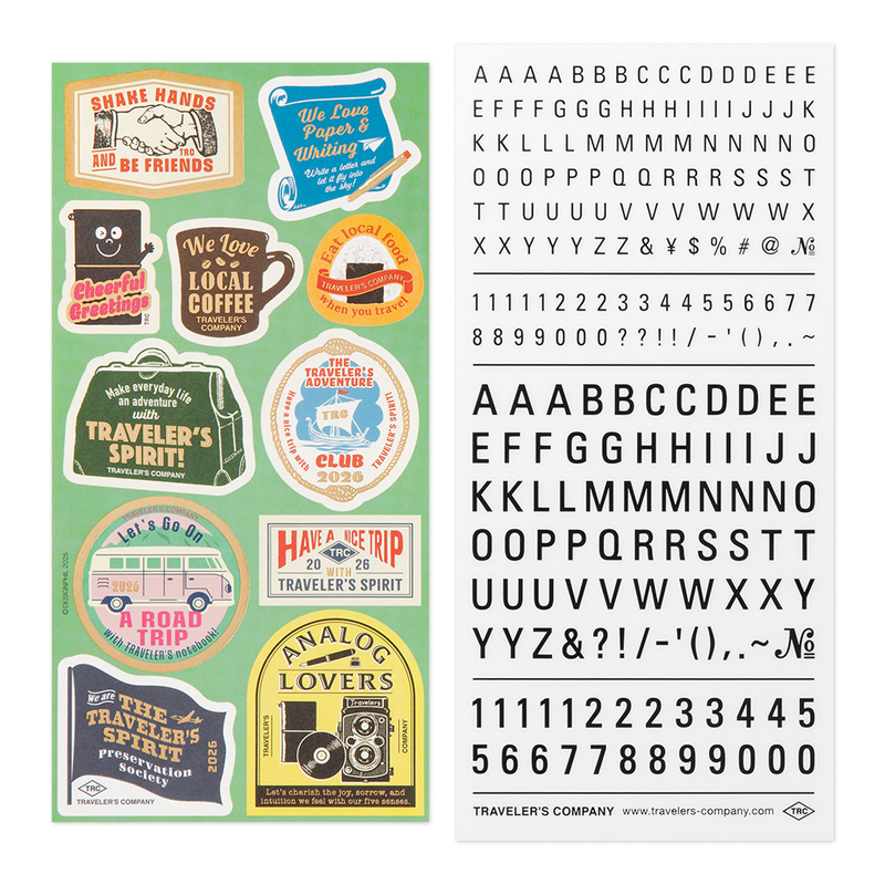 Traveler's Company Traveler's Notebook Customize Sticker Set for 2026 Diary