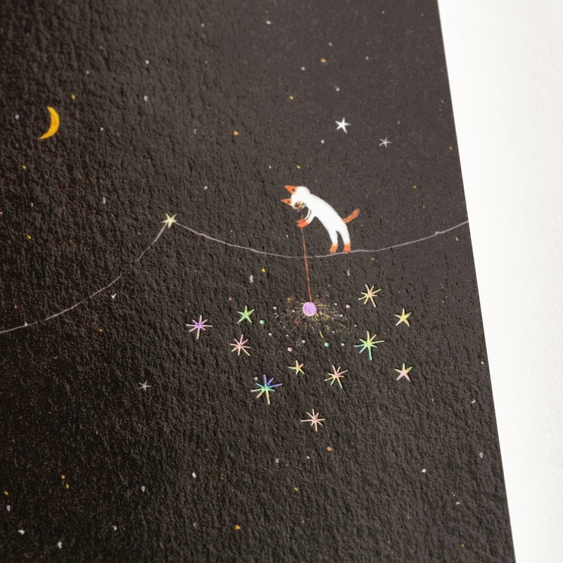 Hobonichi Hobonichi Graph Notebook A6 Hiroko Kubota: Another night of falling star sparklers Quadretti