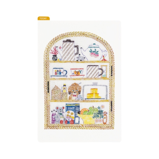 Hobonichi Pencil Board for Original A6 iyo okumi: Happy Tea Time - Teapot Shelf