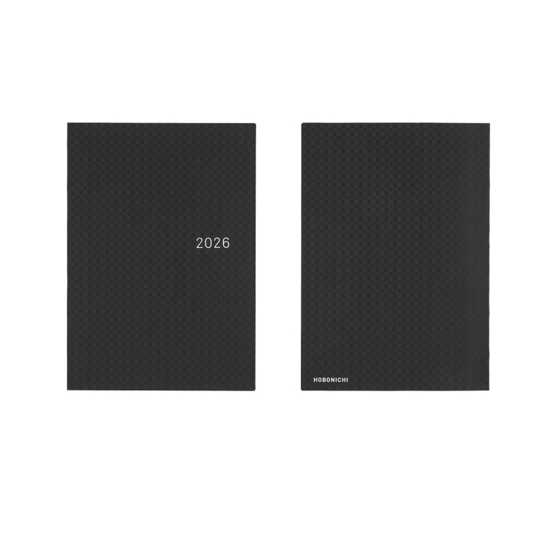 Hobonichi Hobonichi Hon A5 Paper Series: Black Gingham Agenda 2026 Giornaliera