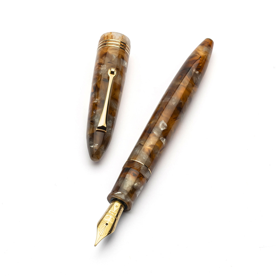 Leonardo Furore Penna Stilografica Acque Ambrate & Oro