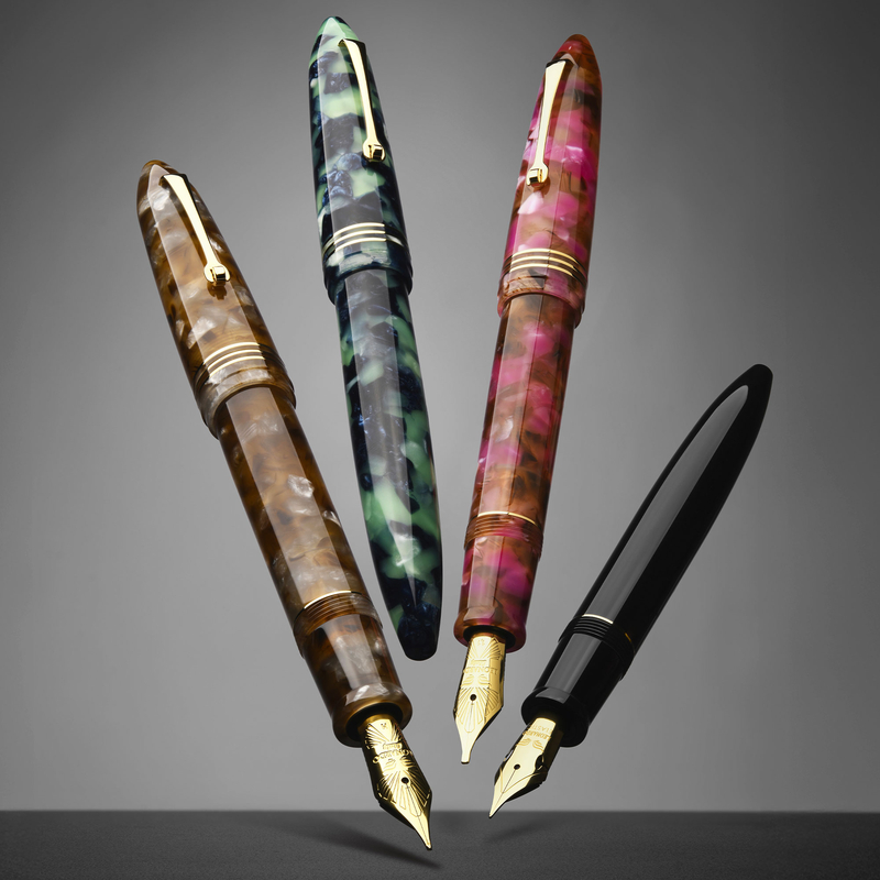 Leonardo Officina Italiana Leonardo Furore Penna Stilografica Acque Ambrate & Oro